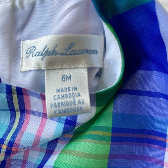 RALPH LAUREN Tafetta Tartan plaid infant dress NWT - Picture 3 of 5